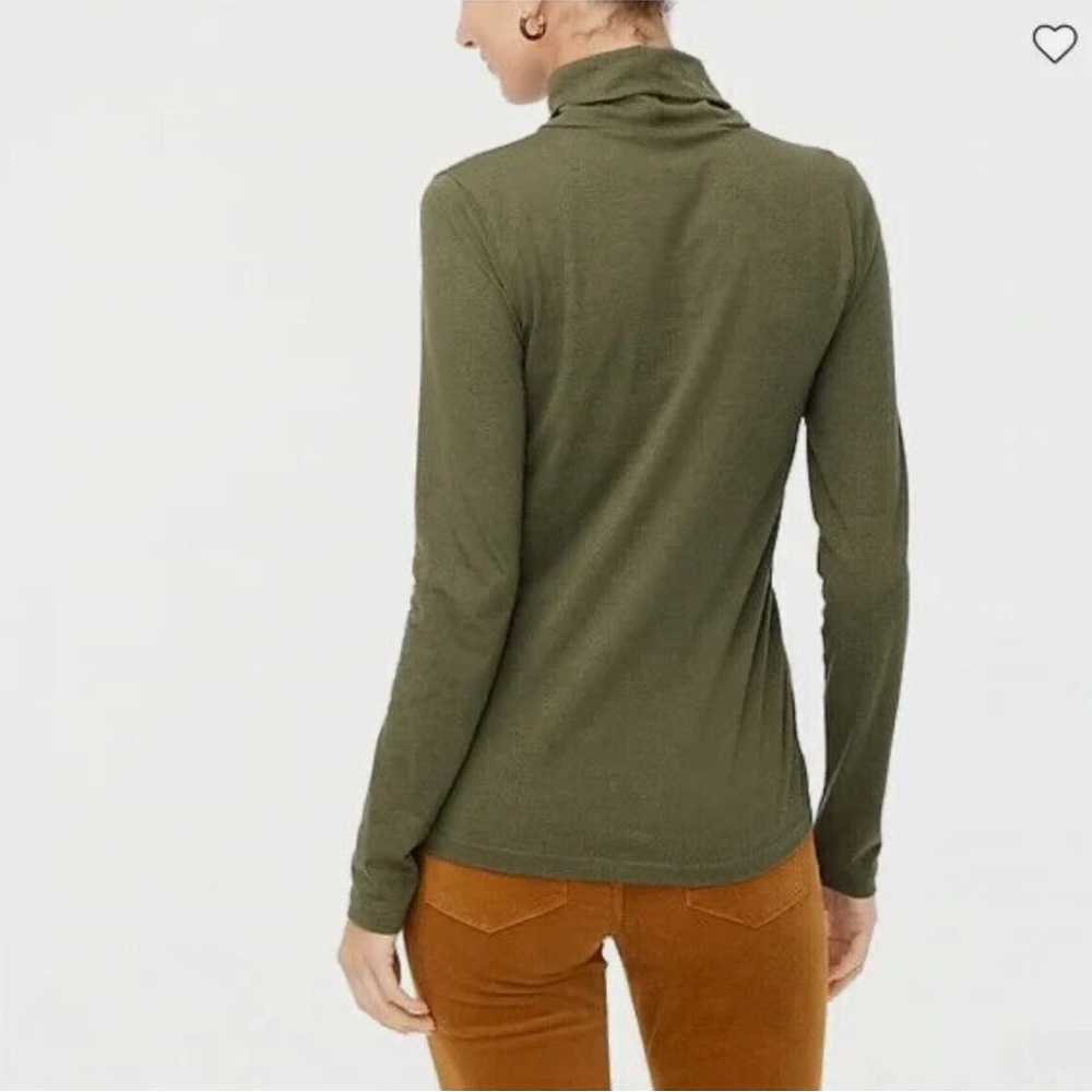 J. Crew Tissue Turtleneck In Frosty Olive - Picture 3 of 6